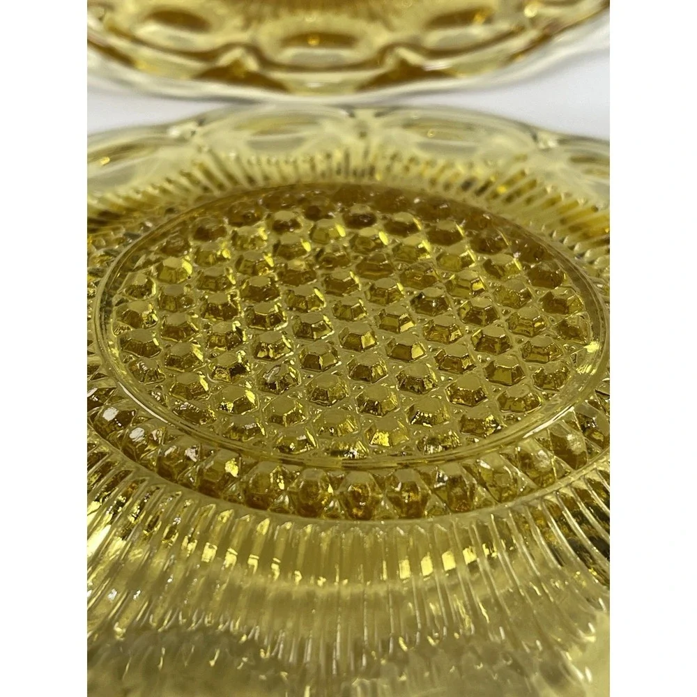 Bartlett Collins St. Genevieve Amber Glass Bread & Butter Plates‎ 1960s Set Of 4